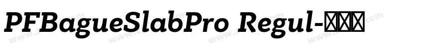 PFBagueSlabPro Regul字体转换
